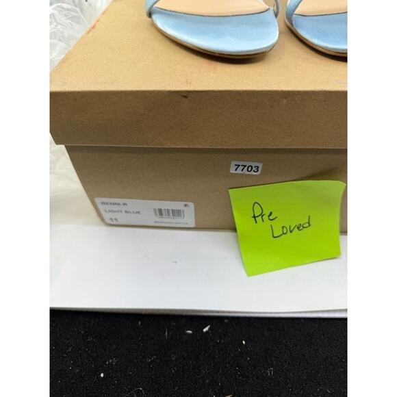 Steve Madden Benni Heeled Sandal Leathe With Big Bow Light Blue Womens Size 11 - Picture 6 of 6